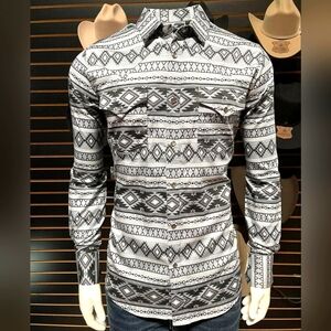 AZTEC SNAP TRIBAL LONG SLEEVE SHIRT